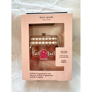 NWB K9401 Kate Spade Gingerbread Airpods 3rd Generation Case Clips Keychain